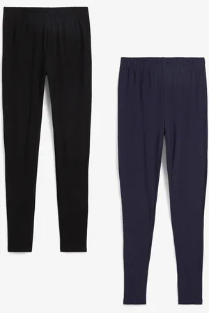 bonprix Leggings elasticizzati con puro cotone biologico (pacco da 2)
