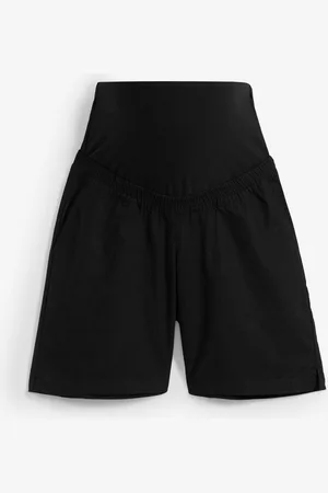 bonprix Shorts prémaman 2 in 1 con fascia risvoltabile in vita in misto lino e cotone