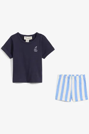 bonprix T-shirt e pantaloni corti in puro cotone biologico (set 2 pezzi)