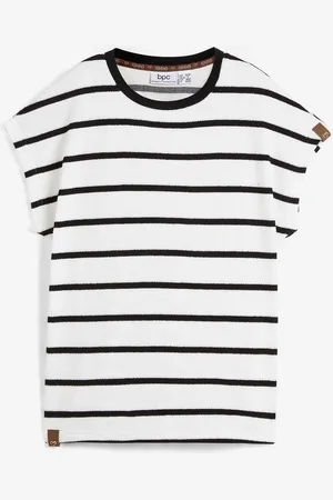 bonprix Maglia a maniche corte in spugna a righe