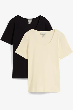bonprix Maglia a costine con puro cotone biologico (pacco da 2)