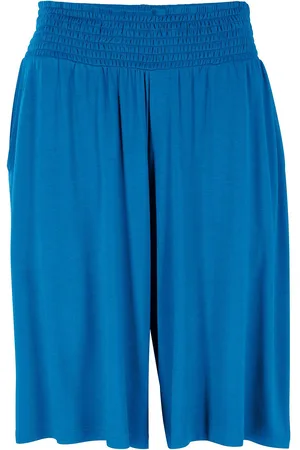 bonprix Bermuda in jersey larghi con lavorazione smock in vita e tasche laterali