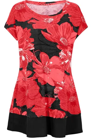 bonprix Maglia lunga con chiffon