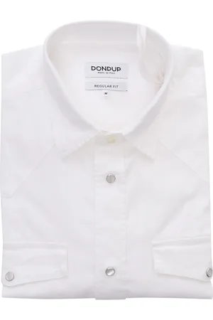 Dondup Camicia Bianca Con Tasche