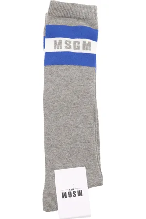 Msgm Long Socks Unisex Melange/Grey Me