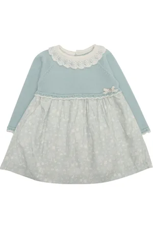 PAZ RODRIGUEZ Knit Newborn Dress "Ruise�Or"