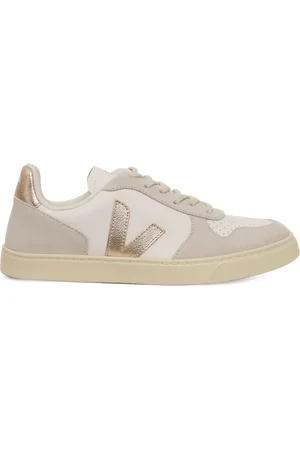 Veja Small V-10 Laces Chromefree Leather Extra-White_Platine_Natural