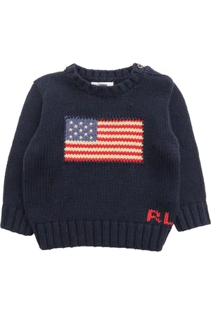 Ralph Lauren Flag Cn Swtr-Tops-Sweater