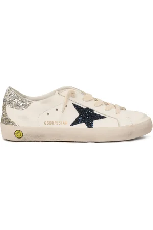 Golden Goose Super Star Leather Upper Glitter Star Heel And Spur