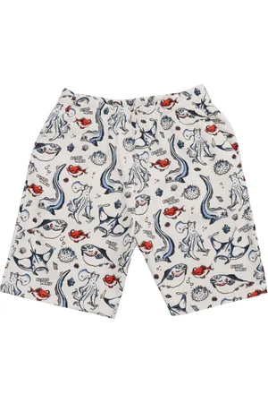 Kenzo Bermuda Bianchi Con Stampe