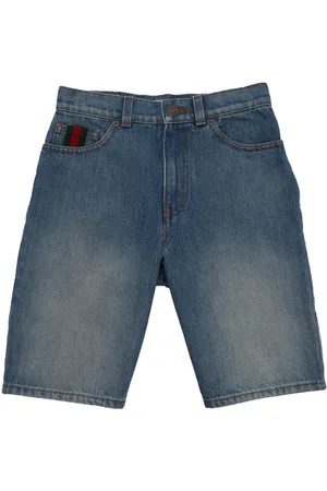 Gucci J Bermuda Washed Cotton Denim