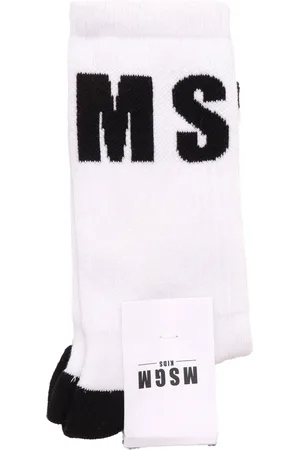 Msgm Socks Unisex /White