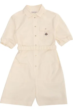 Moncler Tutina Crema Con Logo