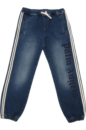 Palm Angels Track Denim Fleece Joggerpant Blue Blue