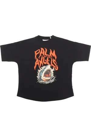 Palm Angels Pa Flames Shark Over T-Shirt Black Orang