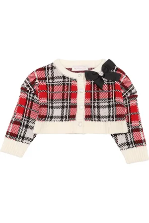 MONNALISA Cardigan Tartan Knitwear