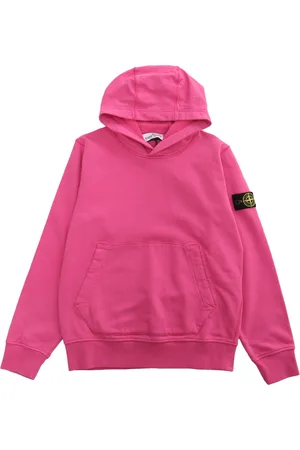 Stone Island Felpa Rosa Con Cappuccio