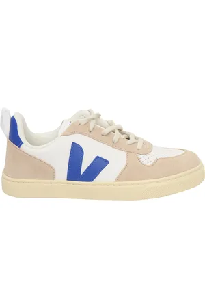 Veja Small V-10 Laces Chromefree Leather Extra-White_Paros_Almond
