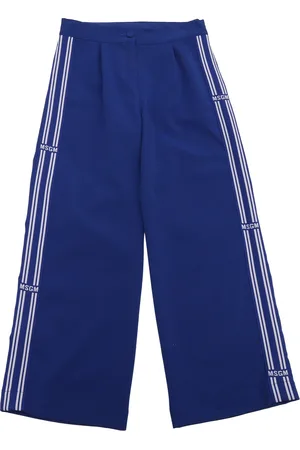 Msgm Fabric Tecnical Pants Girl Royal