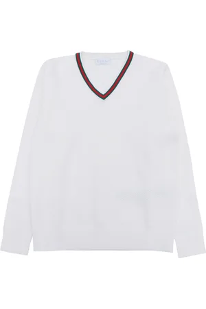 Gucci J L/S V Neck Co Honeycomb St