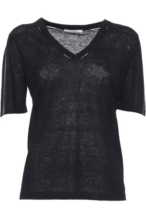 KANGRA CASHMERE Maglia A Maniche Corte Nera
