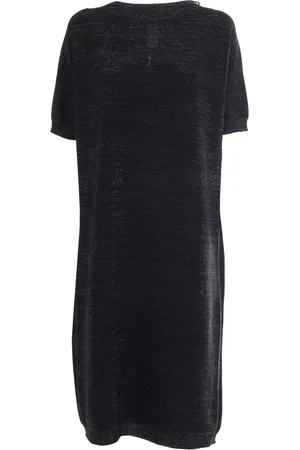 Fabiana Filippi Brilliant Cotton Short Sleeve Boatneck Knit Dress