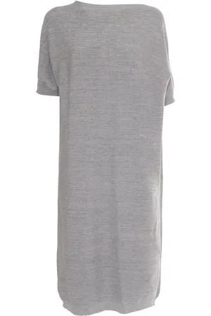 Fabiana Filippi Brilliant Cotton Short Sleeve Boatneck Knit Dress