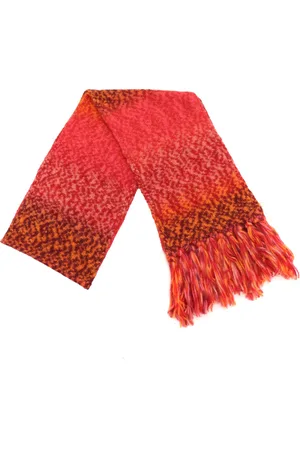 KANGRA CASHMERE Sciarpa Con Frangia Effetto Stampato