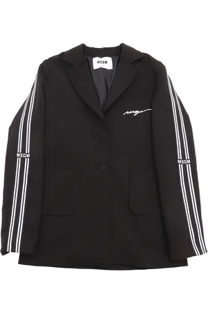 Msgm Fabric Tecnical Blazer Girl /Black