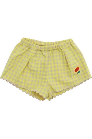 Bobo Choses Vichy Ruffle Woven Shorts