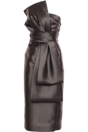 Alberta Ferretti Abito Bustier In Mikado