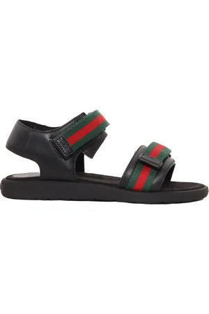 Gucci Jr Gaufrette Sndl Lth W/Web