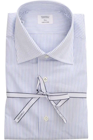 MAZZARELLI Camicia In Cotone A Righe Slim Fit