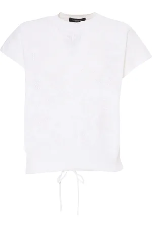 Fabiana Filippi Cotton Jacquard Crewneck Vest