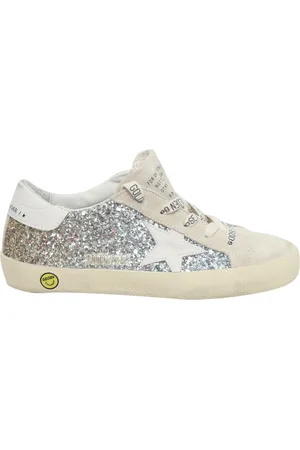 Golden Goose Super Star Glitter Upper Suede Toe And Tongue Leather Sta