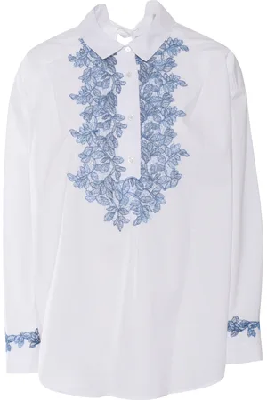 Ermanno Firenze Camicia Con Pizzo A Contrasto