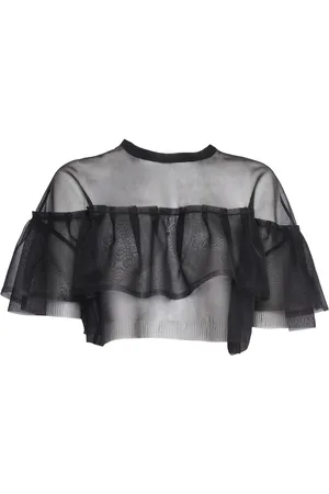 Serafini Maglia Trasparente Con Volant