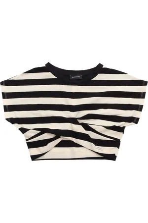 MONNALISA T-Shirt Crop Con Nodo Rig
