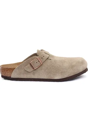 Birkenstock Boston Kids Taupe, Suede Leather