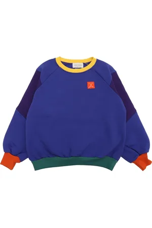 Bobo Choses Funny Face Patch Ranglan Sleeve Sweatshirt