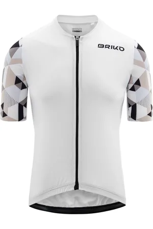 Briko JERSEYKO ABSTRACT - Active Jerseys - Shirt - Uomo - WHITE-BEIGE SANDY