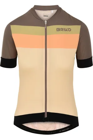 Briko JERSEYKA STRIPE LADY - Active Jerseys - Shirt - Donna - WHITE WHISPER-GREY STONE
