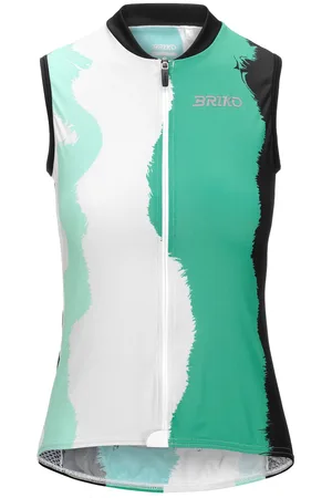 Briko AIRY LADY TANK - Active Jerseys - Canotta - Donna - -GREEN JADE-WHITE LUCENT