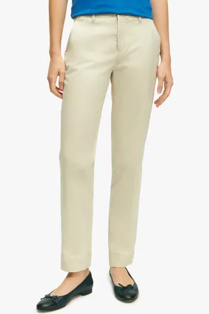Brooks Brothers Pantalone Chino In Cotone Stretch Lavato In Capo - Donna Pantaloni Casual 8