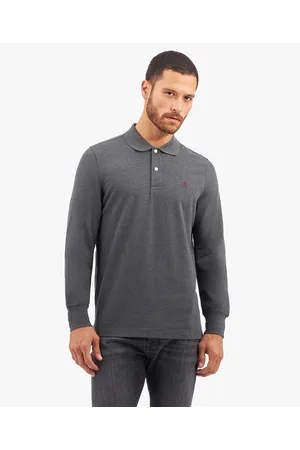 Brooks Brothers Polo In Cotone Elasticizzato Grigio Scuro - Uomo Polo & T-shirt Xs