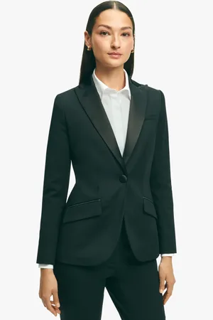 Brooks Brothers Stretch Wool Blend Tuxedo Jacket - Donna Giacche E Blazer 10