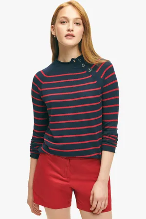 Brooks Brothers Mariner Striped Silk-cotton Sweater - Donna Maglieria M