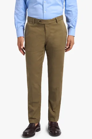 Brooks Brothers Dark Slim Fit Double Twisted Cotton Chinos - Uomo Pantaloni Casual 33