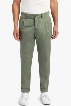 Brooks Brothers Regular Fit Double Pleat Cotton Chinos - Uomo Pantaloni Casual 33
