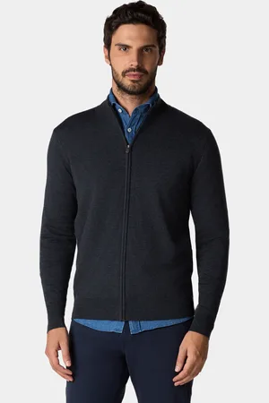 Brooks Brothers Merino Wool Full Zip Sweater - Uomo Maglieria E Felpe S